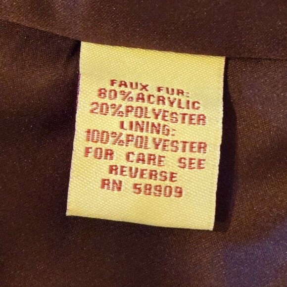 Burgundy Faux Fur Vest by REBA ~ NWOT - Picture 8 of 10